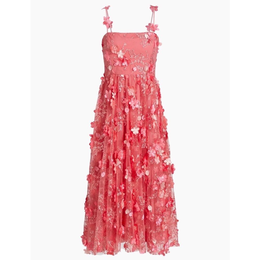 Mestiza New York Raelyn Floral Appliqué Midi-Dress